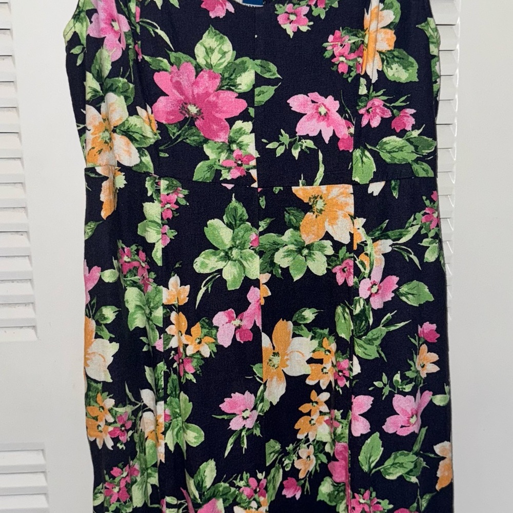 Old Navy Floral Print Dress with Pink and Green